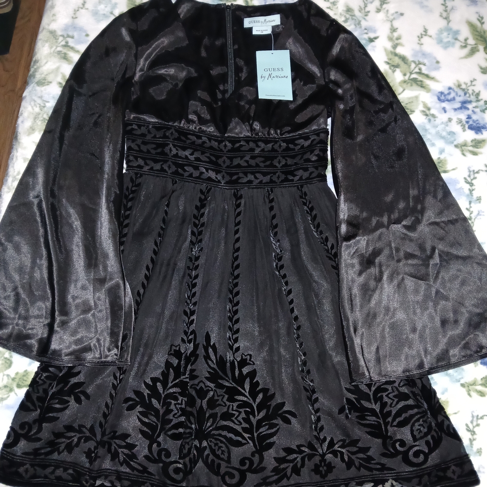 Guess by Marciano Velvet Patterned Mini Dress